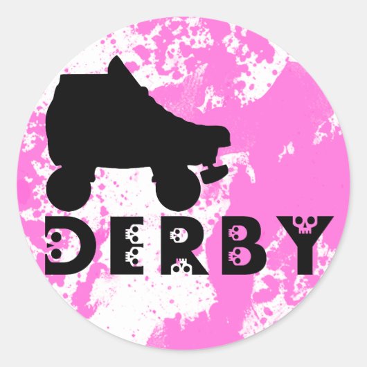 derby : skullphabet runder aufkleber (Vorderseite)