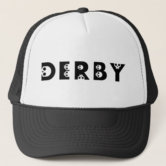 derby : skullphabet truckerkappe (Vorderseite)