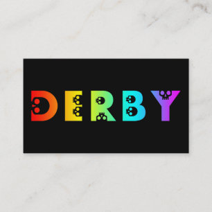 Derby: skullphabet visitenkarte