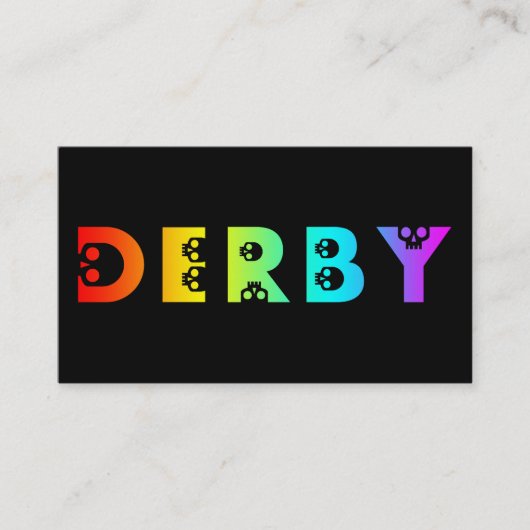 Derby: skullphabet visitenkarte (Vorderseite)