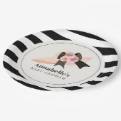 Derby Style Big Pink Hat Rose Baby Dusche Pappteller (Schrägansicht)