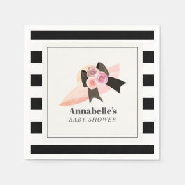 Derby Style Big Pink Hat Rose Baby Dusche Serviette