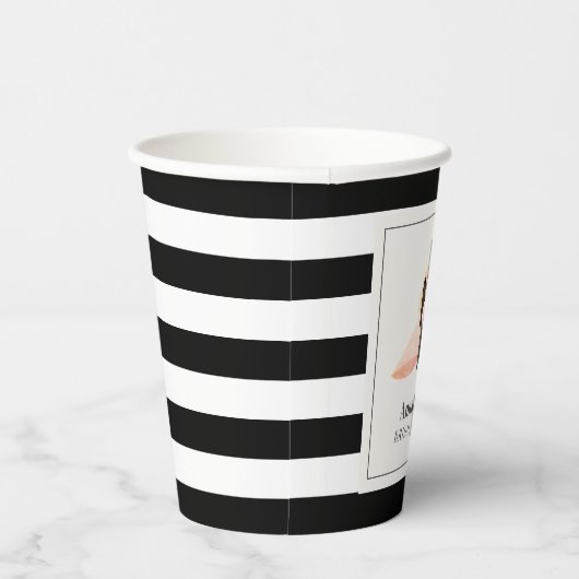 Derby Style Big Pink Hat Rose Brautparty Pappbecher (Rechts)