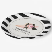 Derby Style Big Pink Hat Rose Brautparty Pappteller (Schrägansicht)