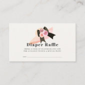 Derby Style Big Pink Hat Rose Diaper Raffel Ticket Begleitkarte (Vorderseite)