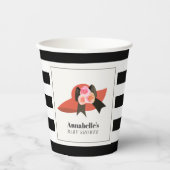 Derby Style Big Red Hat Rose Baby Dusche Pappbecher (Vorderseite)