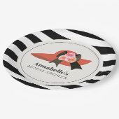 Derby Style Big Red Hat Rose Brautparty Pappteller (Schrägansicht)