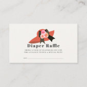 Derby Style Big Red Hat Rose Diaper Raffle Ticket Begleitkarte (Vorderseite)