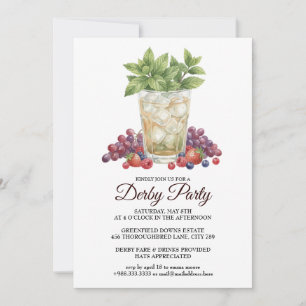 Derby-Tag Mint Julep Pferderennen-Party-Einladung Einladung