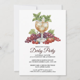 Derby-Tag Mint Julep Pferderennen-Party-Einladung Einladung