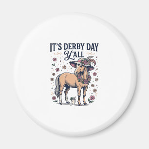 Derby-Tag Y’all Pferd Blumenhut Magnet