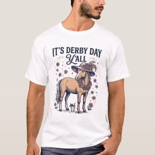 Derby-Tag Y’all Pferd Blumenhut T-Shirt