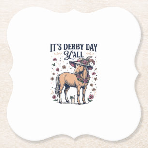 Derby-Tag Y’all Pferd Blumenhut Untersetzer