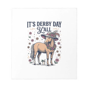 Derby-Tag Y'all Pferd Blumenhut Notizblock