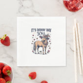 Derby-Tag Y'all Pferd Blumenhut Serviette (Beispiel)