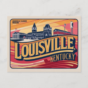 Derby-Tage & Retro-Strahlen Vintage Louisville Postkarte