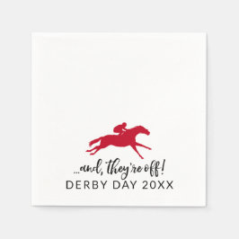 Derby Theme | Jockey und Race Horse Custom Serviette
