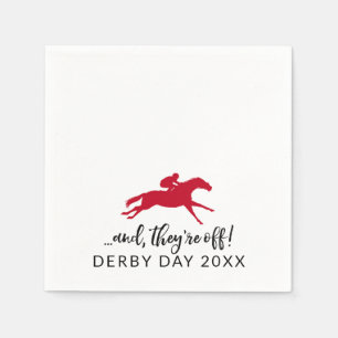 Derby Theme Jockey und Race Horse Custom Serviette