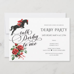 Derby- und Drinks-Party Modernes Rennpferd Reitspo Einladung