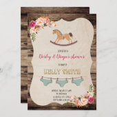 Derby und Windeln Party Einladung (Vorne/Hinten)