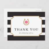 Derby Vielen Dank Postcard Notes Brautparty Postkarte (Vorne/Hinten)