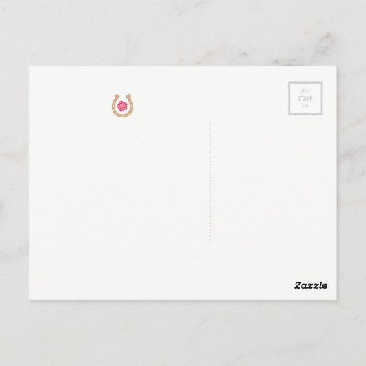 Derby Vielen Dank Postcard Notes Brautparty Postkarte (Rückseite)