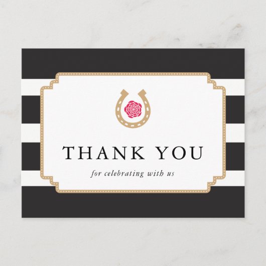 Derby Vielen Dank Postcard Notes Brautparty Postkarte (Vorderseite)