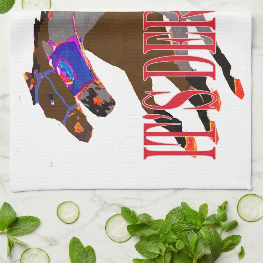 Derby-Zeit Pferderennen 2016 Geschirrtuch (Gefaltet)