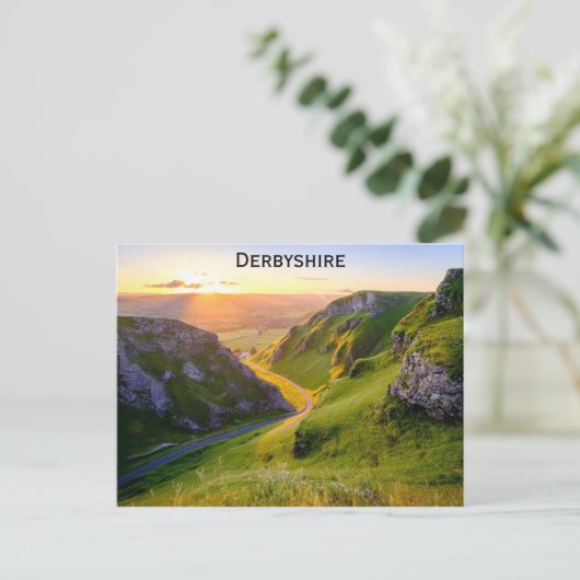 Derbyshire England Winnats Pass Travel Foto Postkarte (Stehend Vorderseite)