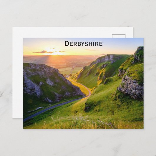 Derbyshire England Winnats Pass Travel Foto Postkarte (Vorne/Hinten)