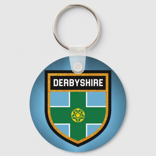 Derbyshire Flag Schlüsselanhänger (Vorderseite)
