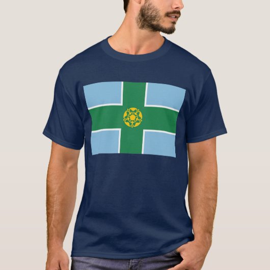 Derbyshire-Flagge T-Shirt (Vorderseite)