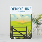 Derbyshire Landscape Reiseposter Magnet (Stehend Vorderseite)