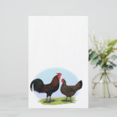 Derbyshire Redcap Fowl Briefpapier (Stehend Vorderseite)