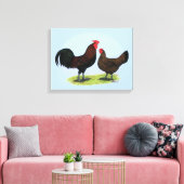 Derbyshire Redcap Fowl Leinwanddruck (Insitu (Wohnzimmer))
