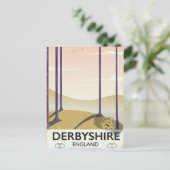 Derbyshire Vintages Bahnplakat. Postkarte (Stehend Vorderseite)