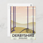 Derbyshire Vintages Bahnplakat. Postkarte (Vorne/Hinten)