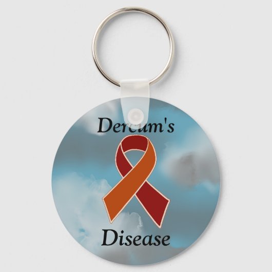 Dercum's Disease Awareness Ribbon Schlüsselanhänge Schlüsselanhänger (Vorderseite)