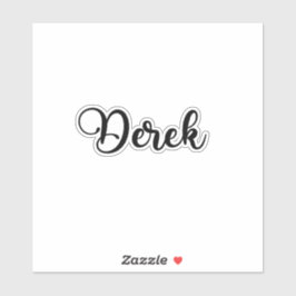 Derek Name - Handgeschriebene Kalligrafie Aufkleber