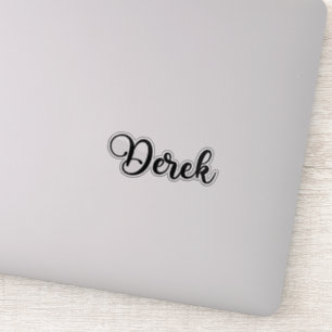 Derek Name - Handgeschriebene Kalligrafie Aufkleber