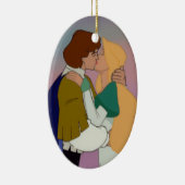 Derek- und ODETTE-Weihnachtsverzierung Keramikornament (Rechts)