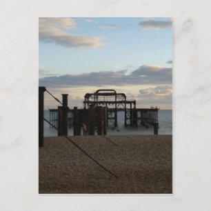 Derelict West Pier Brighton England Postkarte