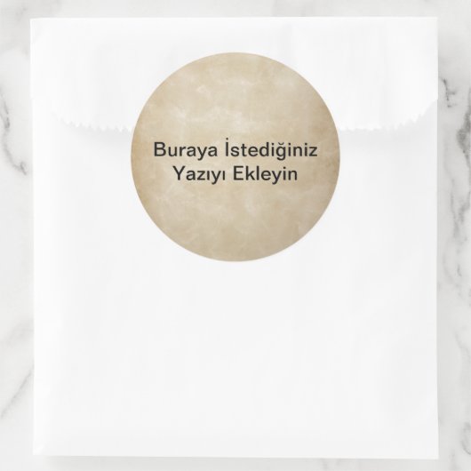 Deri Görünümlü Tasarım Runder Aufkleber (Tasche)