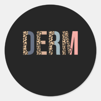 Derm Lady Cosmetic Dermatologist Dermatology Runder Aufkleber