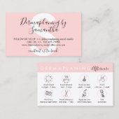 Dermaplanierung nach der Behandlung Posteinweisung Visitenkarte (Vorne/Hinten)