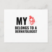 Dermatologe Ärztin Postkarte (Vorderseite)