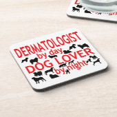 Dermatologe Dog Lover Untersetzer (Linke Seite)