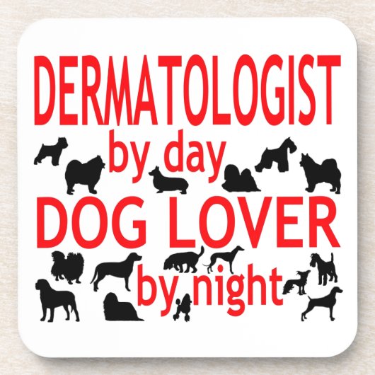 Dermatologe Dog Lover Untersetzer (Vorderseite)