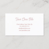 Dermatologe - Einfache Herzkarte für den Hautarzt Visitenkarte (Rückseite)