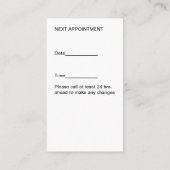 Dermatologe Medizinische Ernennungskarten Vertikal Terminkarte (Rückseite)